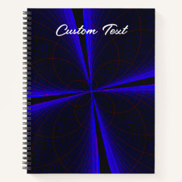 Blue Accent Clover Leaf Geometric Notebook Notizbuch