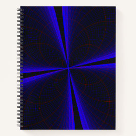 Blue Accent Clover Leaf Geometric Spiral Notebook Notizbuch