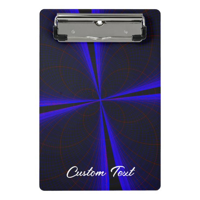 Blue Accent Clover Leaf Mini-Zwischenablage Mini Klemmbrett (Vorderseite)