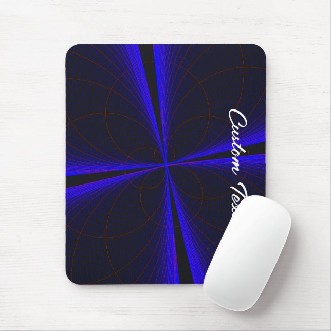 Blue Accent Clover Leaf Mouse Pad Mousepad (Mit Mouse)