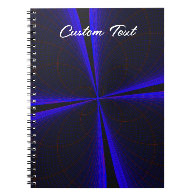 Blue Accent Clover Leaf Spiral Foto Notebook Notizblock (Vorderseite)