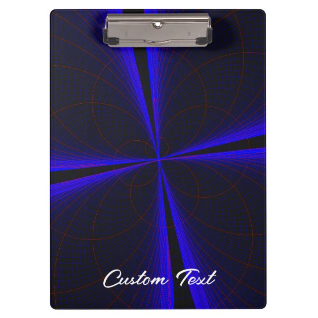 Blue Accent Clover Leaf-Zwischenablage Klemmbrett (Vorderseite)