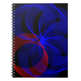 Blue Accent Rotation Spiral Foto Notebook Notizblock