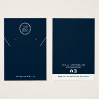 Blue Add Your Logo Necklklack Ohrringe Display Car