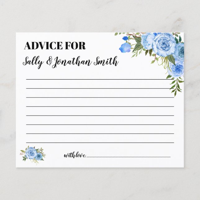 Blue Addon für die zweisprachige Duschkarte für Ma (Vorderseite)