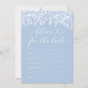 Blue Advice für das Bride Brautparty Game Einladung