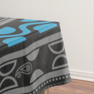 Blue African Aztec Tischdecke
