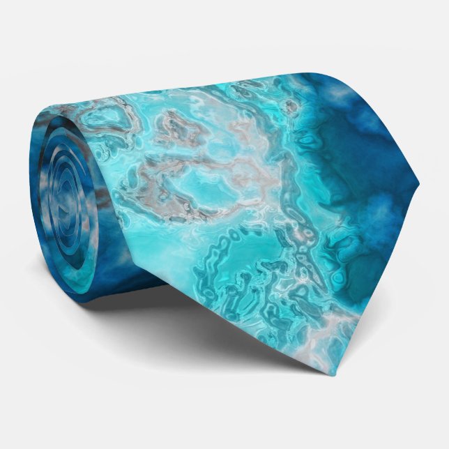 Blue Agate 1 Krawatte (Gerollt)