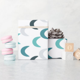 Blue Agate Crescents Geschenkpapier