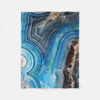 Blue Agate Geode Fleece Blanket
