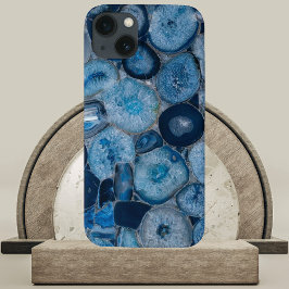 Blue Agate Geode Slices Case-Mate iPhone Hülle