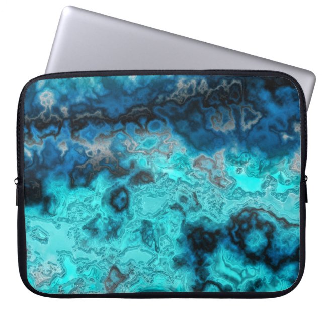 Blue Agate Laptopschutzhülle (Vorderseite)