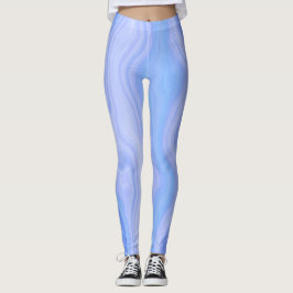 Blue Agate Layers Leggings