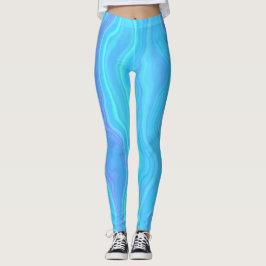 Blue Agate Layers Leggings