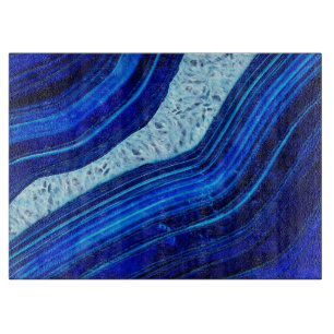 Blue Agate Marble Digitale Kunst Schneidebrett