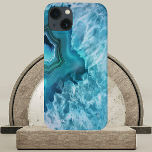 Blue Agate Semi Wertvoll Gemstone Geode Crystal Case-Mate iPhone Hülle