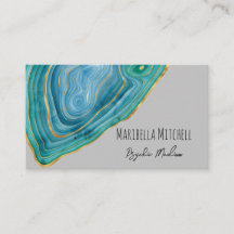 Blue Agate Slice Crystal Psychische Medium Spiritu