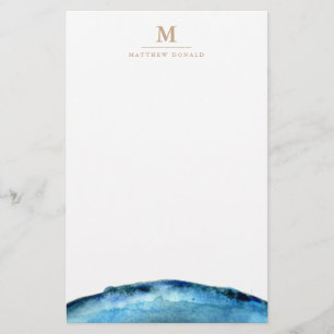 Blue Agate Stationery Briefpapier