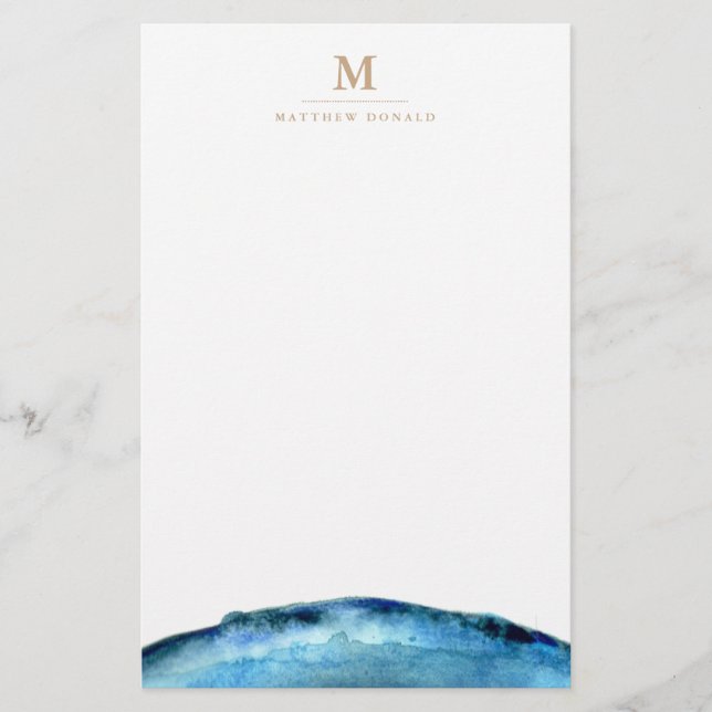Blue Agate Stationery Briefpapier (Vorderseite)