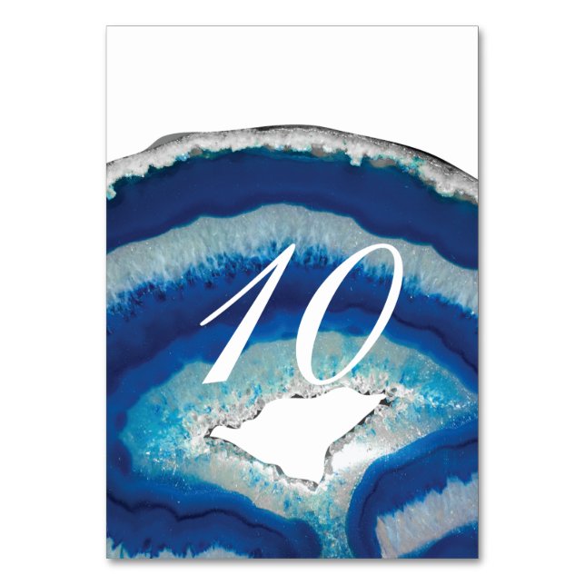 Blue Agate Tischnummer (Vorderseite)