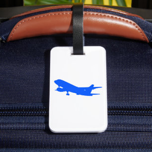 Blue Airplane Gepäckmarke Gepäckanhänger