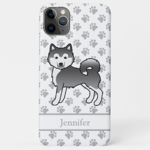 Blue Alaskan Malamute Niedlich Cartoon Dog & Name Case-Mate iPhone Hülle