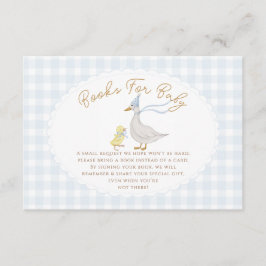 Blue Albern Gingham Duck Babydusche Begleitkarte
