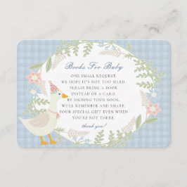 Blue Albern Gingham Floral Books for Baby Begleitkarte