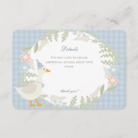 Blue Albern Goose Gingham Floral Details