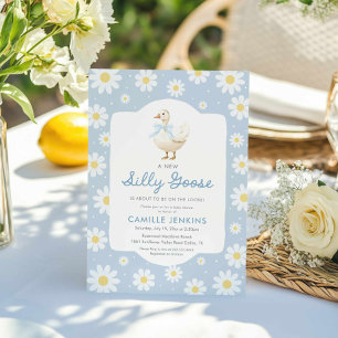 Blue Albern Gose Boy Baby Dusche Einladung