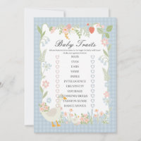 Blue Albern Gose Floral Gingham Baby Tracks Game
