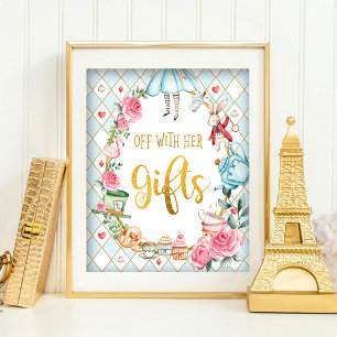 Blue Alice im Wunderland OFF mit ihrem GIFTS-Zeich Poster