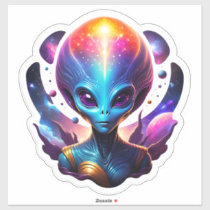 Blue Alien Aufkleber
