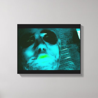 Blue Alien Leinwanddruck