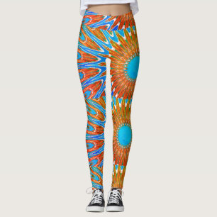 Blue All-Over-Print-Leggings Leggings