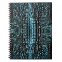 Blue Alligator Leather Notizblock