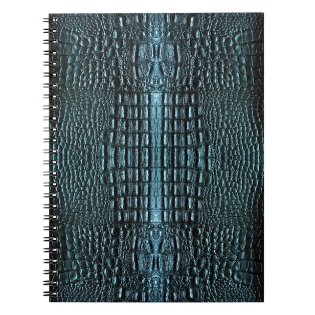 Blue Alligator Leather Notizblock (Vorderseite)