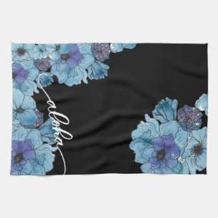 Blue Aloha Floral Kitchtuch Geschirrtuch