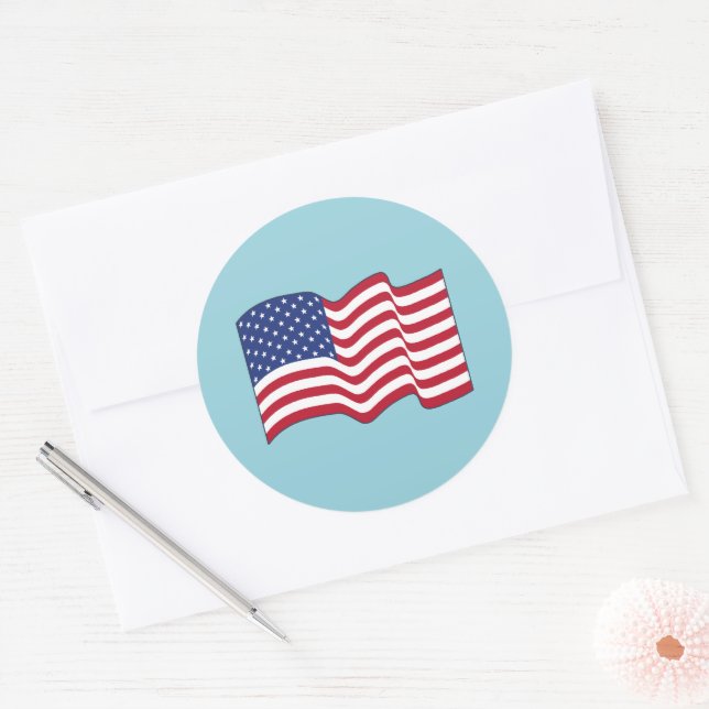 Blue American Flag Stickers (Umschlag)