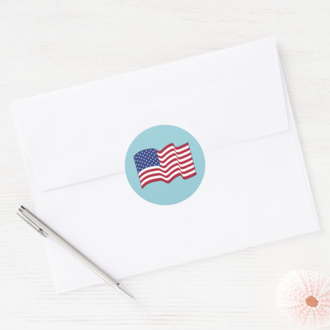 Blue American Flag Stickers (Umschlag)