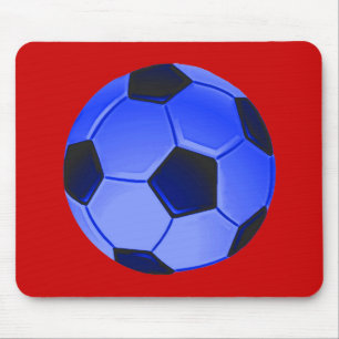 Blue American Soccer oder Association Football Mousepad