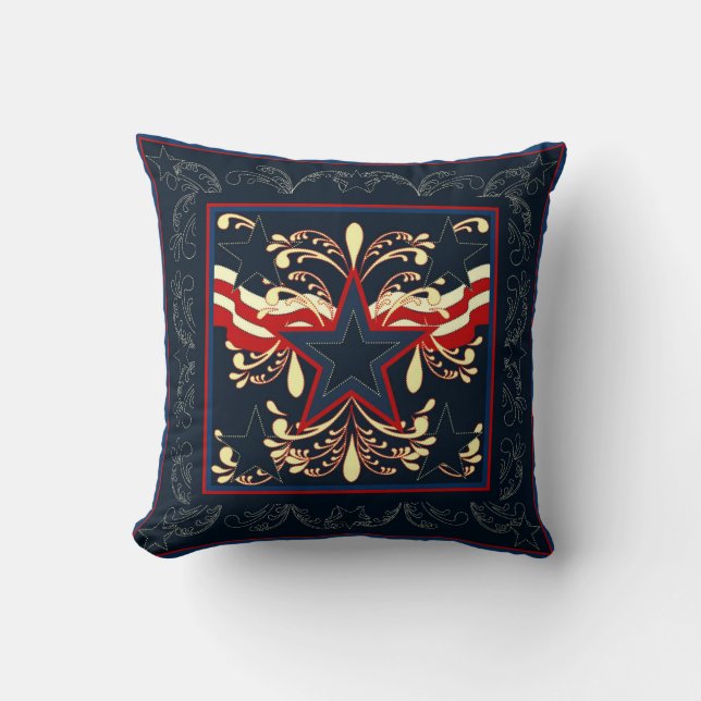 Blue Americana Pillow Kissen (Vorderseite)