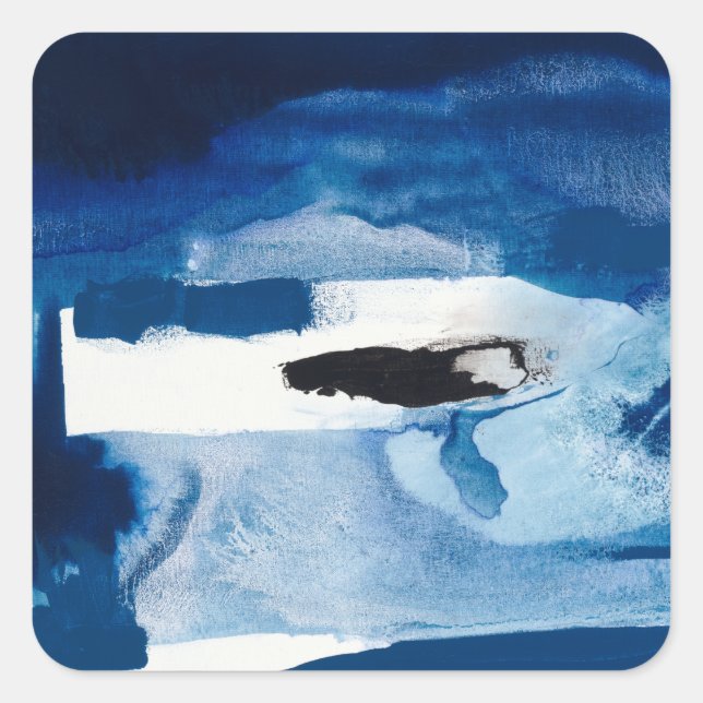 Blue Amore II Quadratischer Aufkleber (Vorderseite)