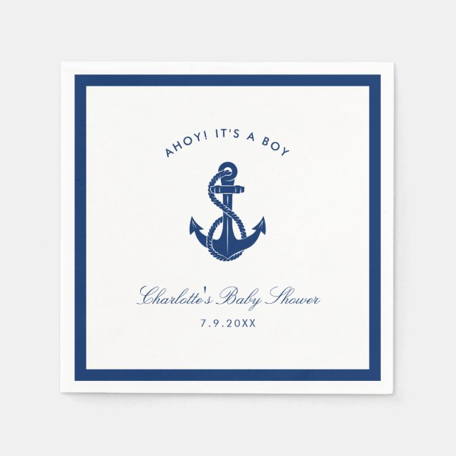 Blue Anchor Baby Duschpapier Serviette (Vorderseite)