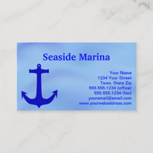 Blue Anchor Design Marina Business Cards Visitenkarte