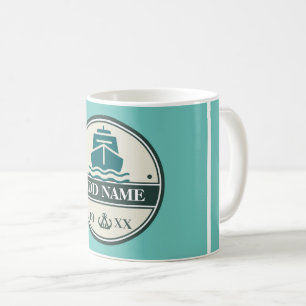 Blue Anchor Nautical Welcome Yacht Segelboot Kaffeetasse