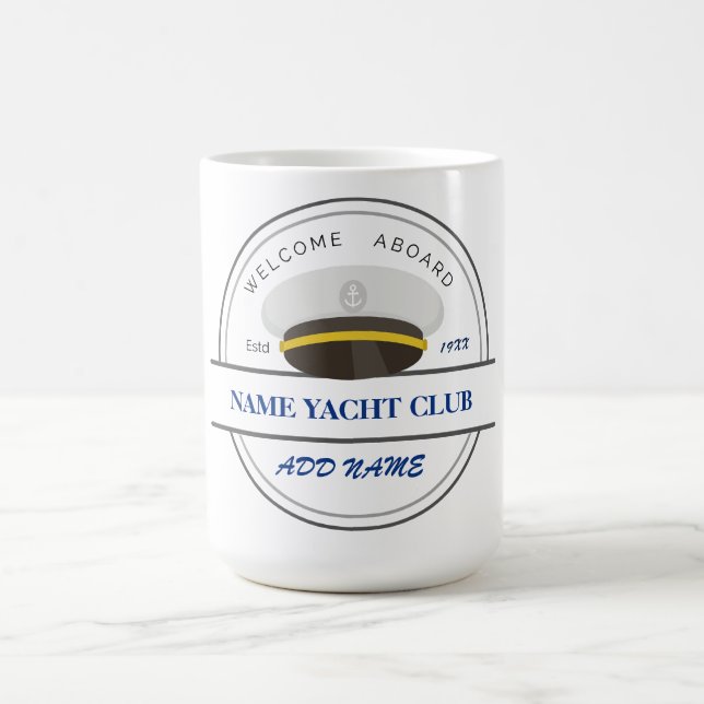 Blue Anchor Nautical Welcome Yacht Segelboot Kaffeetasse (Mittel)