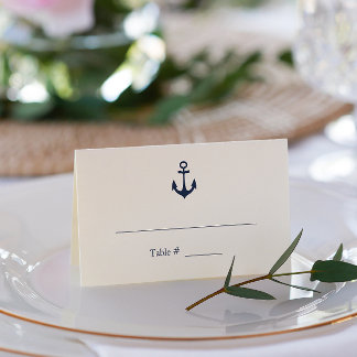 Blue Anchor Nautical Yacht Club Hochzeit Platzkarte