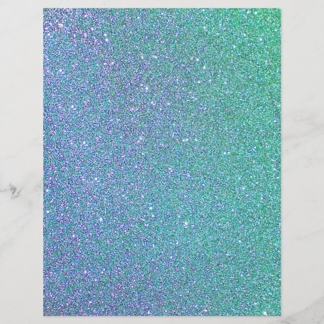 Blue and Aquamarin Glitzer Texture Scrapbook Paper (Vorderseite)