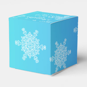 Blue and Aquamarin Snowflake Gastgeschenk Hochzeit Geschenkschachtel